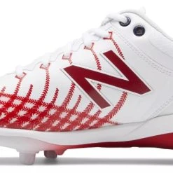 Hit After Hit New Balance – White/Red Hero 4040v5 Metal Spikes (L4040AS5)